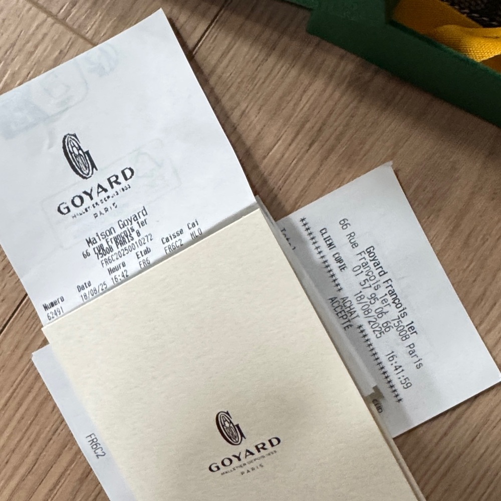 Goyard Tan and Black Leather Card Holder - Picture 8 of 10